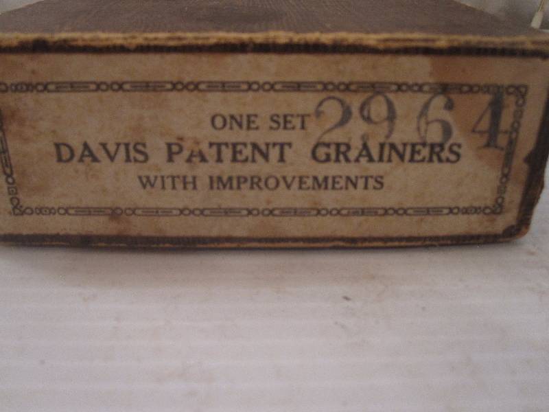 lot 60 image: extremely rare 1904 Davis patent grainer