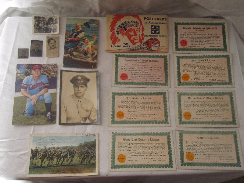 lot 63 image: Cool vintage post card and picture lot