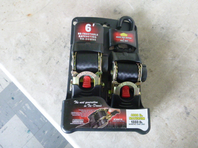 Pair of Erickson 6 Retractable Ratcheting Tie Downs