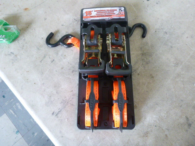 Pair of Erickson Blaze Orange Ratcheting Tie Downs