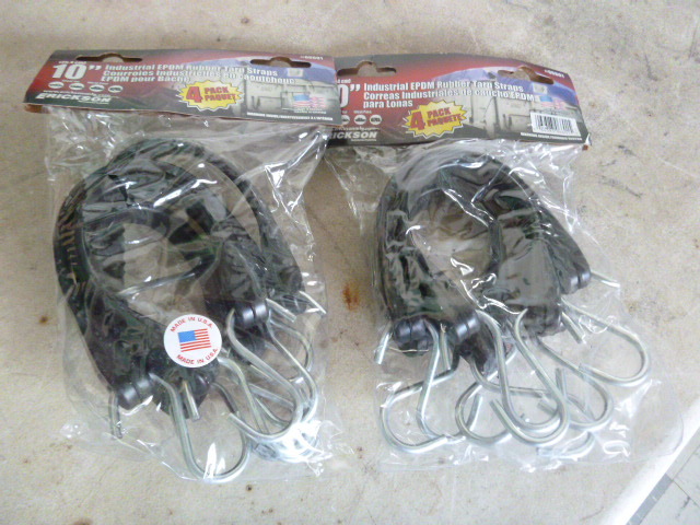2 Packs of Erickson 10 Industrial EPDM Tarp Straps