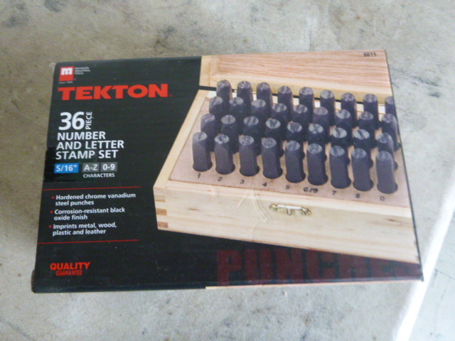 Tekton 36 Piece Number and Letter Stamp Set