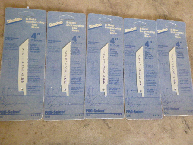 5 Disston Bi-Metal Reciprocating Saw Blades