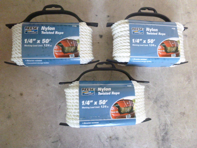 3 Spools of Reese Nylon Twisted Rope