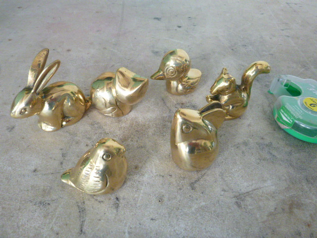 6 Brass Figurines