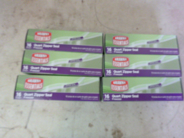 6 Boxes of Brawny Essentials Freezer Bags