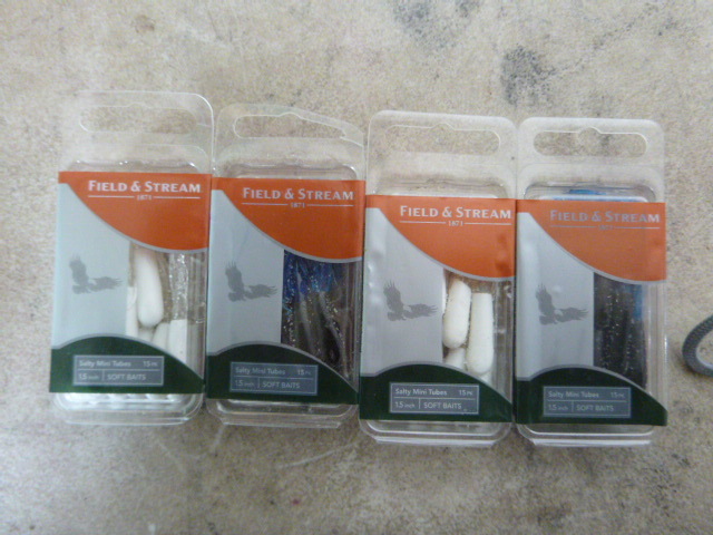 4 Packs of Field & Stream Salty Mini Tubes Soft Bait