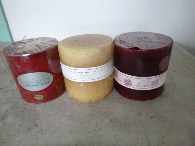 3 Large Candles