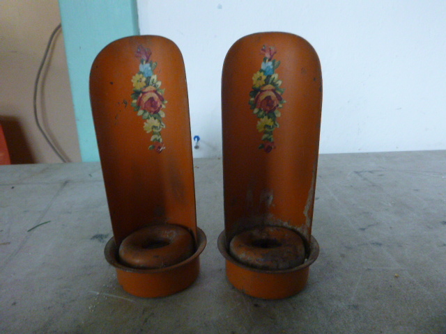 2 Old Fashioned Candle Holders
