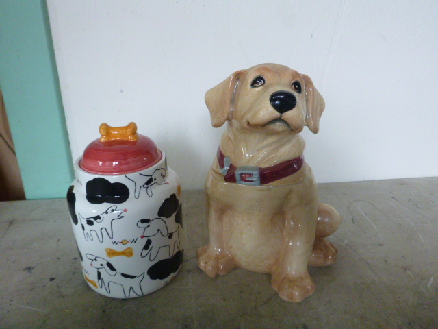 2 Dog Cookie Jars