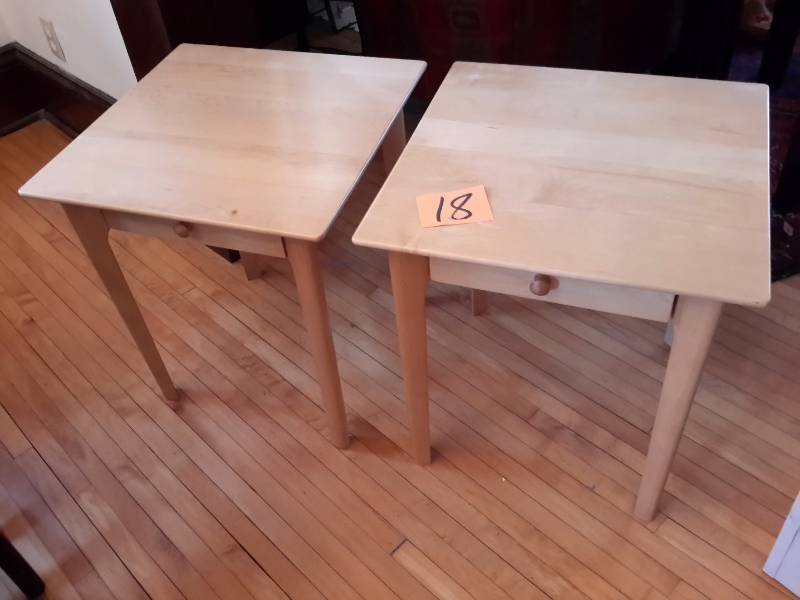 2, Maple side tables.. 19 in x 19 in x 21in