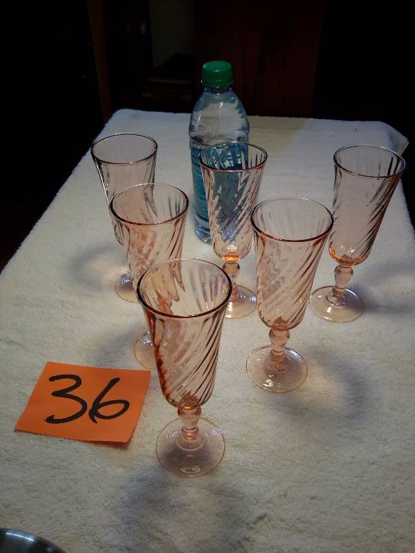 6 Luminarc champagne glasses.. .Purchased from target 35 years ago.