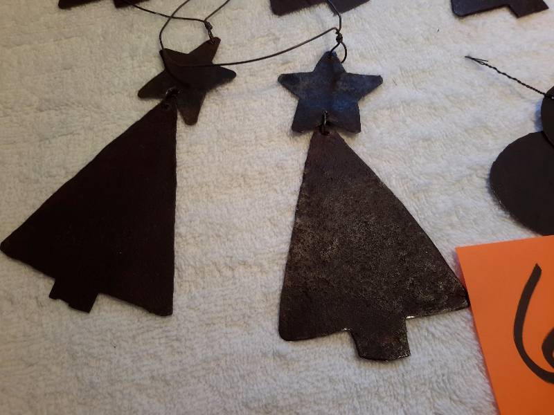 Metal Die Cut Christmas Trees, Snow Man, Round Balls