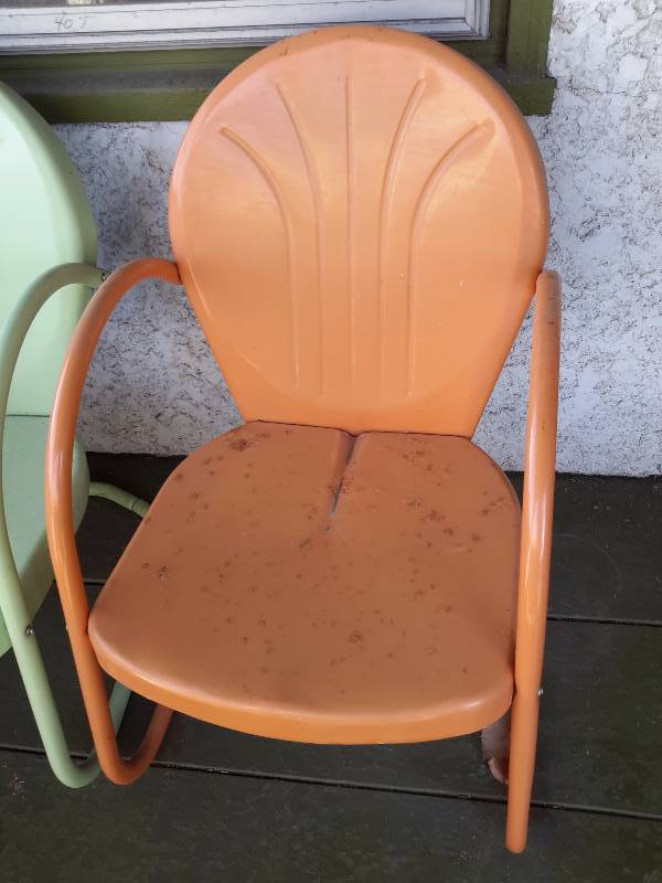 2 Vintage Lawn Chairs.. Metal