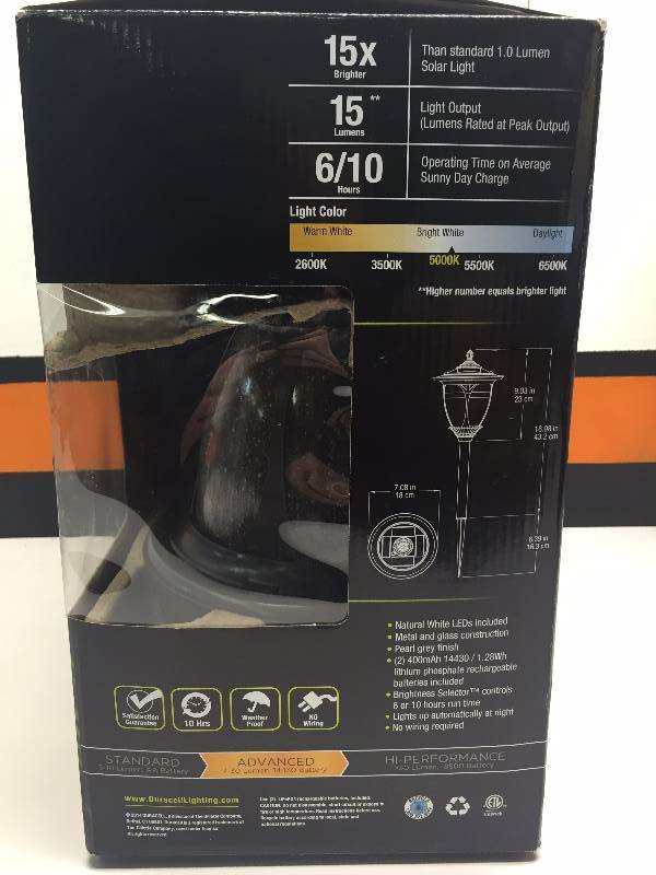 lot 1 image: DURACELL SOLAR LED PATHWAY LIGHTS