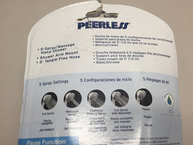 lot 10 image: PEERLESS POWER MASSAGE HAND SHOWER