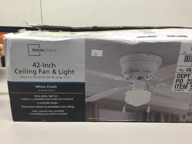 lot 24 image: MAIN STAYS 42 CEILING FAN
