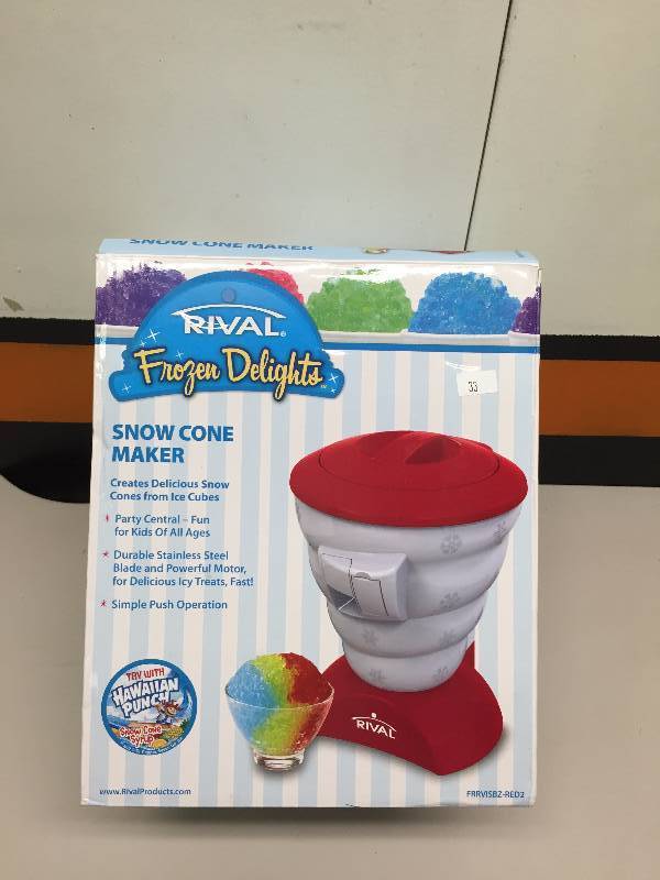 lot 33 image: RIVAL FROZEN DELIGHTS SNOW CONE MAKER
