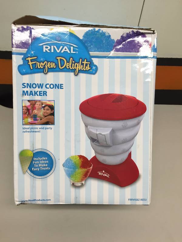RIVAL FROZEN DELIGHTS SNOW CONE MAKER MARCH STORE RETURNS CONSIGNMENT