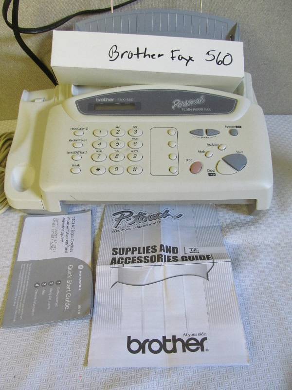 lot 20 image: Brother fax machine