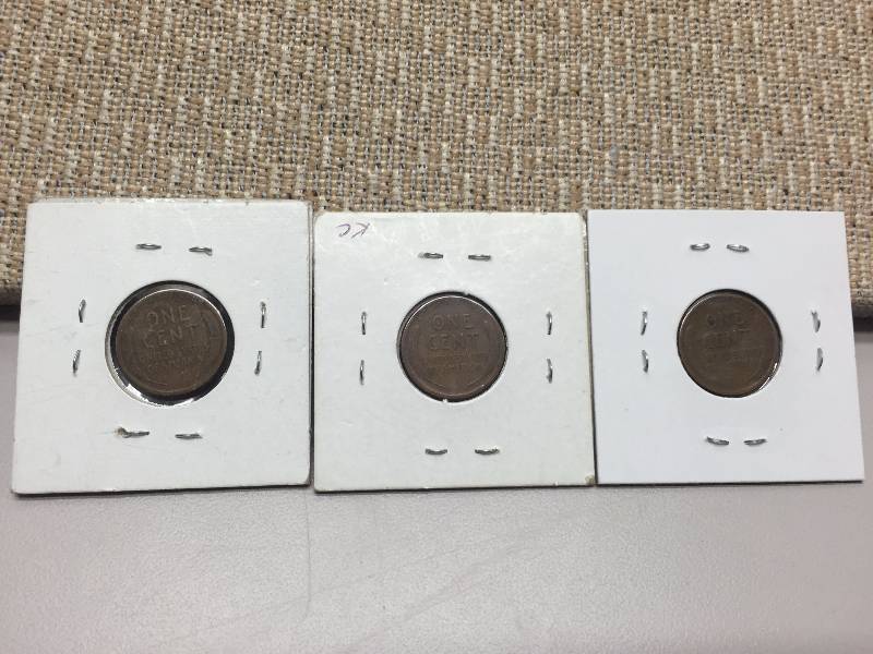 1917 P, D, S WHEAT CENTS
