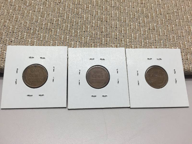 1918 P, D, S WHEAT CENTS