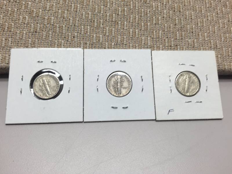 1942 P, D, S MERCURY DIMES