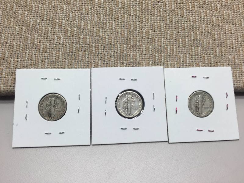 1943 P, D, S MERCURY DIMES
