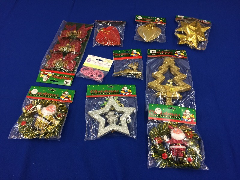 Large Lot of assorted Christmas Items  Ornaments  Lot of approx. 50  All New Product  View all pictures