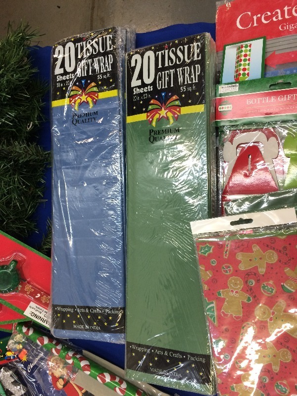 Large assorted lot of christmas items, wrapping paper, cards  - All New Product  - view all pictures