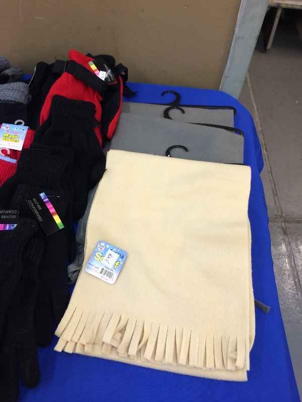 Assorted lot of slippers, socks, gloves, scarfs, hats, ear muffs,   New Product - view all pictures