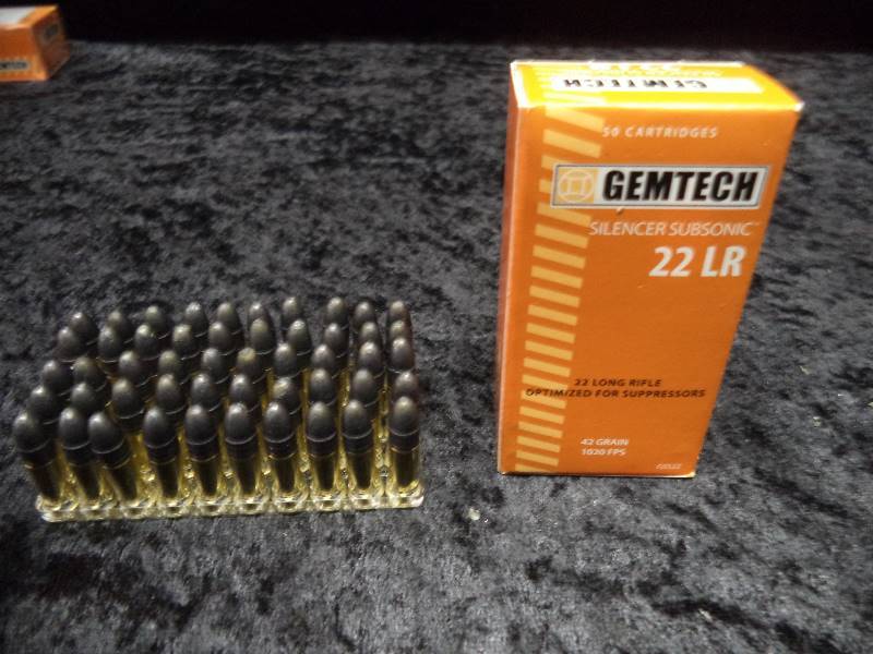 Ammo - Gemtech 22LR, Silencer Subsonic, 42 grain, 50ct.