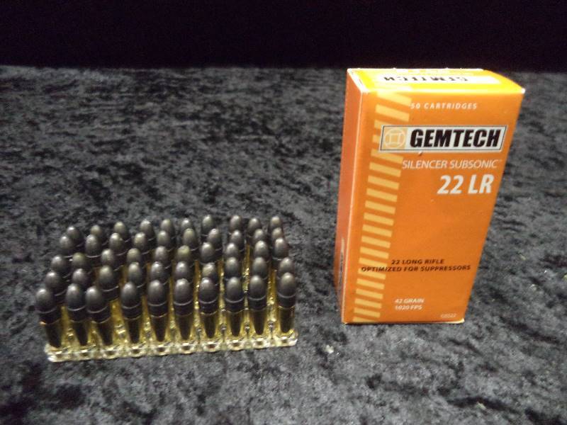 Ammo - Gemtech 22LR, Silencer Subsonic, 42 grain, 50ct.