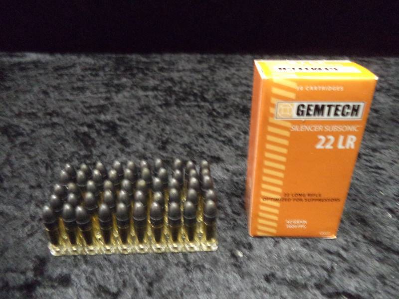 Ammo - Gemtech 22LR, Silencer Subsonic, 42 grain, 50ct.