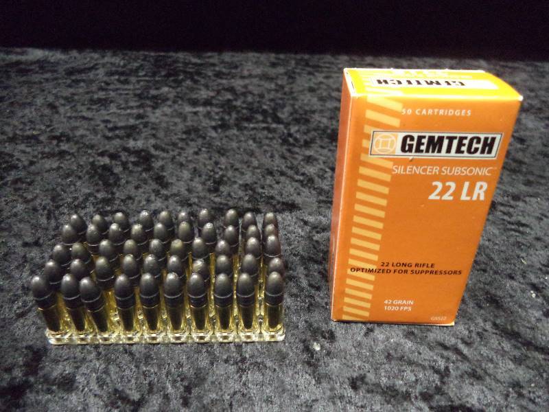 Ammo - Gemtech 22LR, Silencer Subsonic, 42 grain, 50ct.