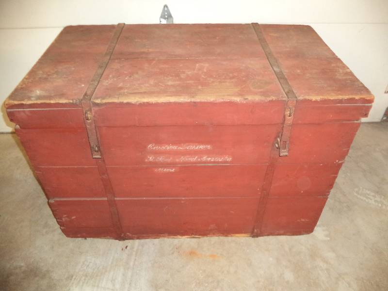 Antique Wood Shipping Trunk