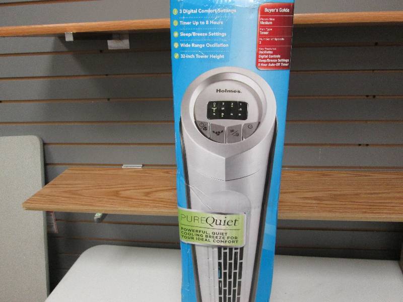 lot 60 image: Holmes Whole Room Tower Fan 3 speed...