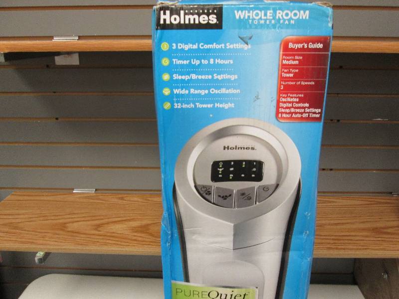lot 119 image: Holmes Whole Room Tower Fan 3 speed...