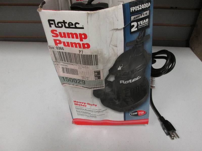 lot 138 image: Flotec Sump Pump Heavy Duty Motor 1...