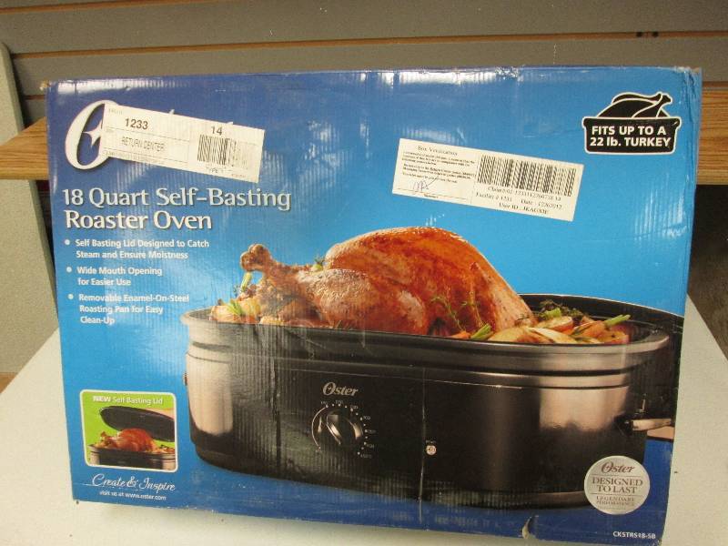 lot 174 image: Oster 18 quart self basting roaster...