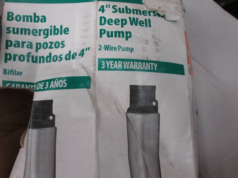 lot 244 image: Flotec 4 Submersible Deep Well Pum...