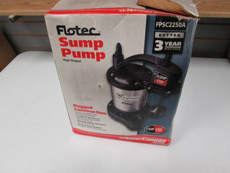 lot 245 image: Flotec High Output Sump Pump 13 hp...