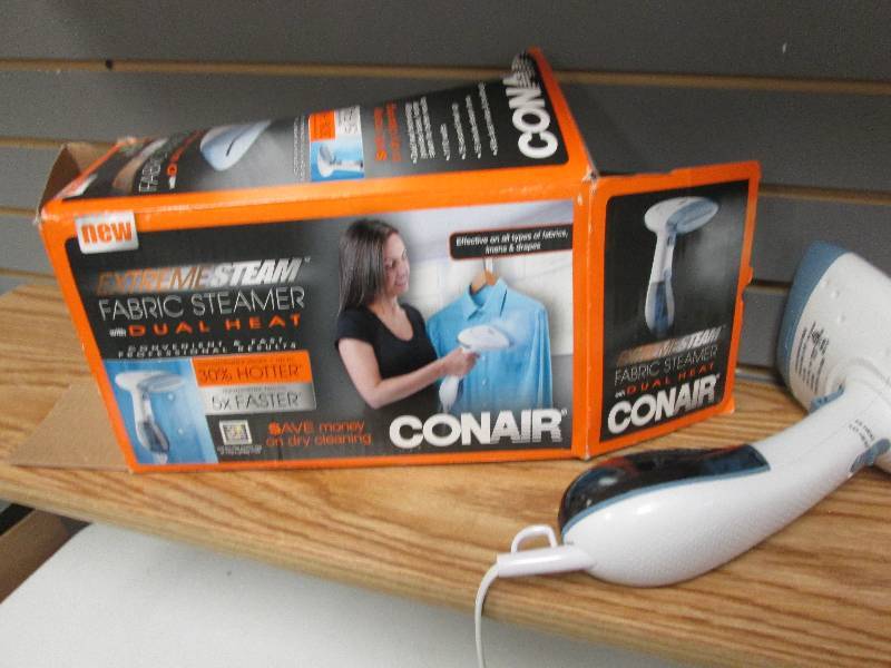 lot 270 image: Conair Fabric Steamer with dual Hea...