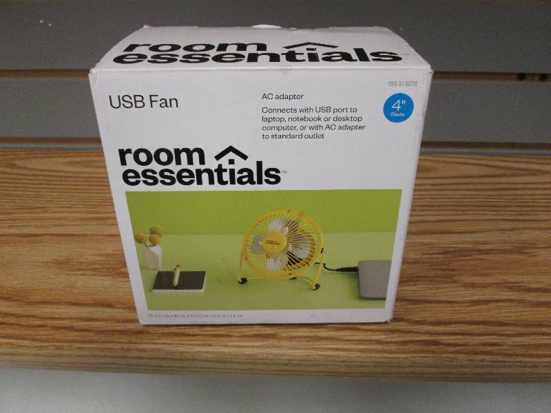 lot 283 image: RoomEssentials USB fan...