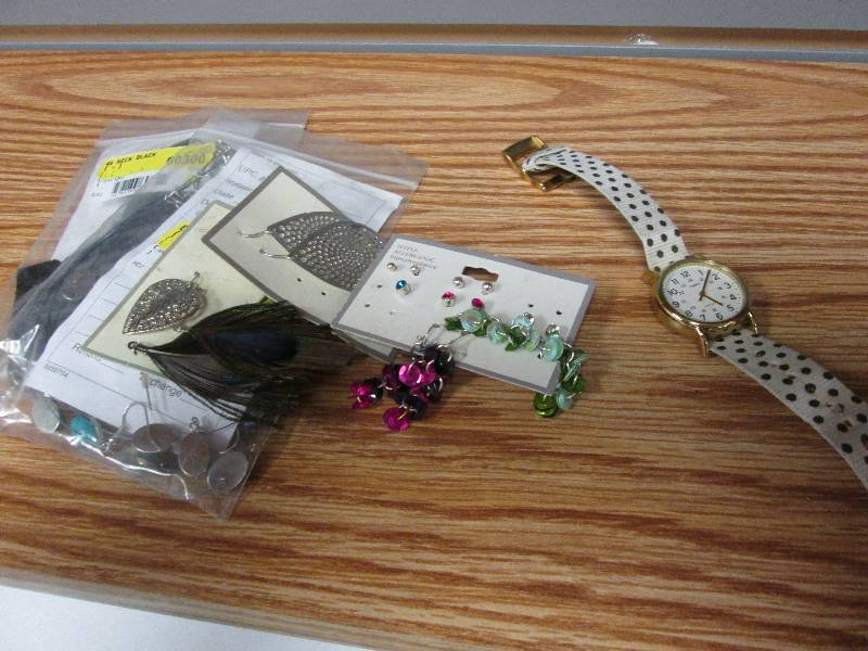 lot 296 image: Assorted jewelry & wrist watch...