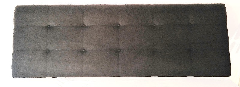 lot 2 image: King Size Target Dolce Black Linen Button-Tufted Headboard with Heavy Duty Metal Frame ( very good condition)