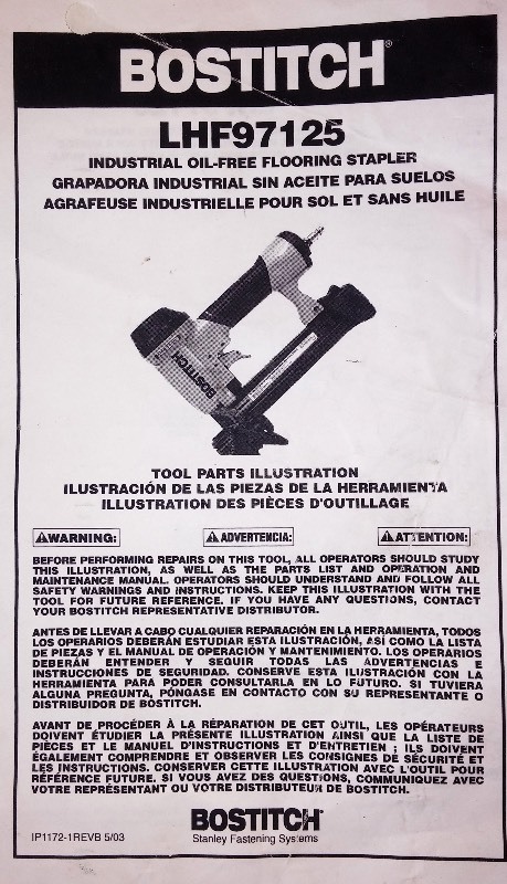 lot 12 image: (2) Bostitch Industrial Oil-Free Flooring Stapler