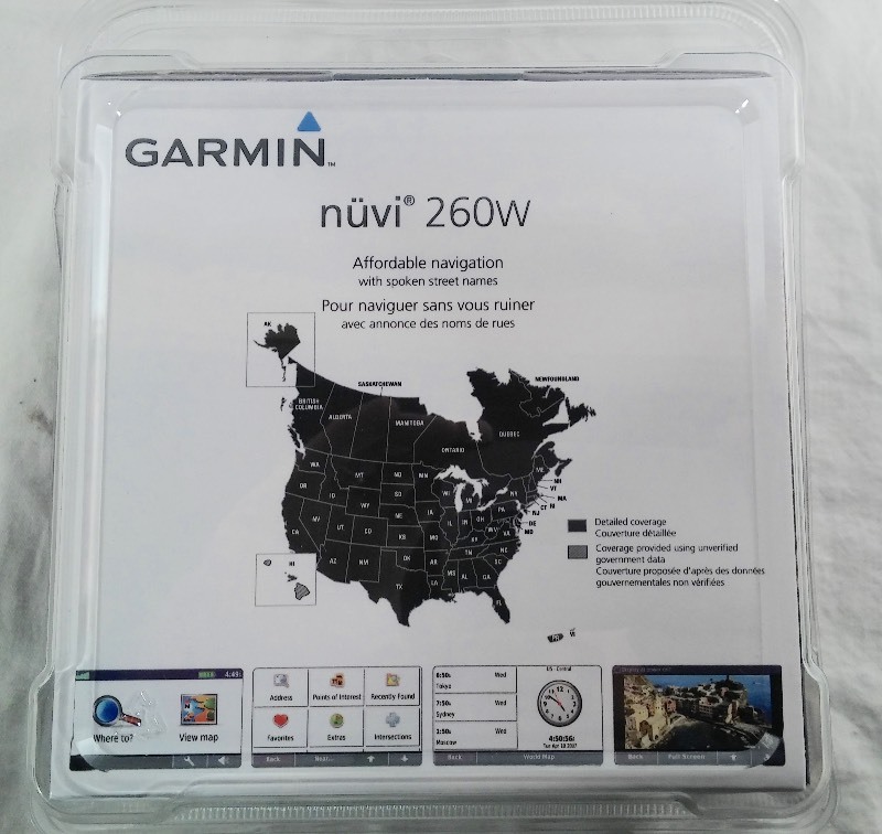 lot 14 image: Garmin 260w Nuvi (navigation) Unit (new in unopened package)