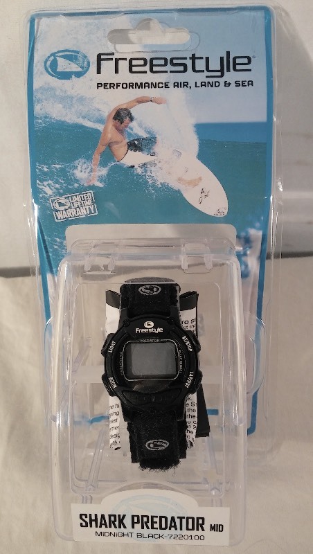 lot 18 image: (Lot Of (6) New Items) Ladies Sports Watch, Eye-ware Straps, Talking Pedometer, EB LED Flash Light Lens Cleaner & Small Alarm Clock