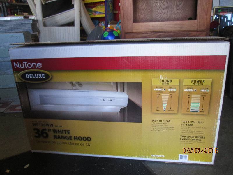 lot 83 image: Brand new Nutone Deluxe 36 white r...
